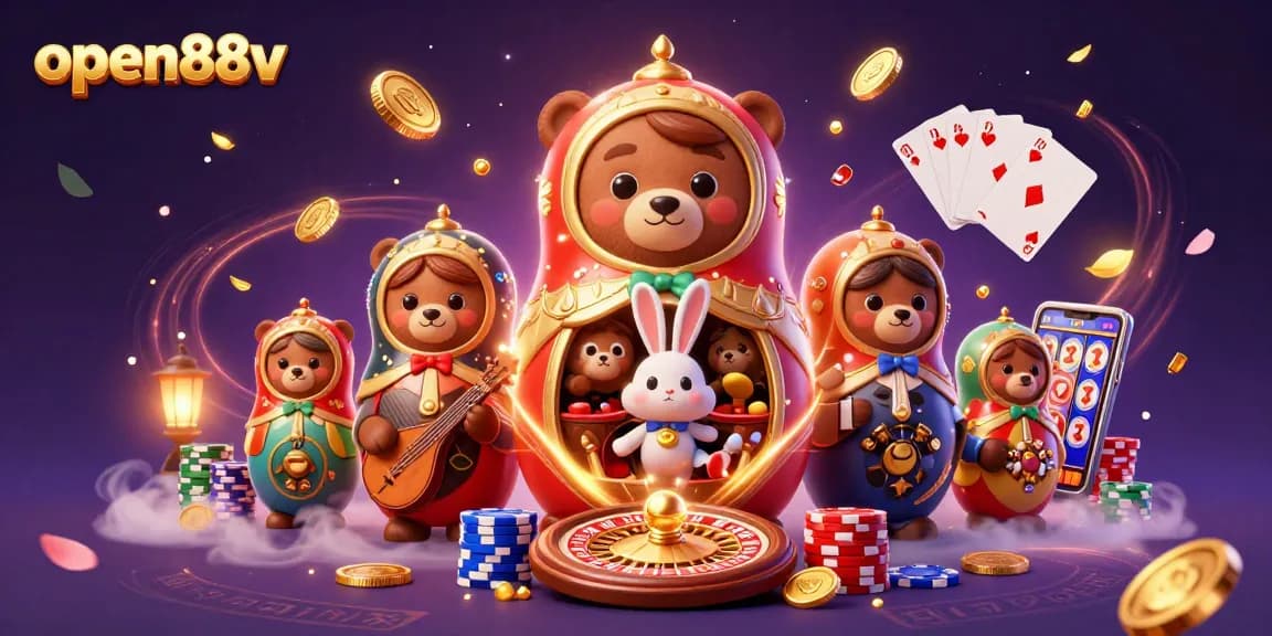 Engage with open88v through a vibrant casino experience featuring animated characters and dynamic gaming elements.