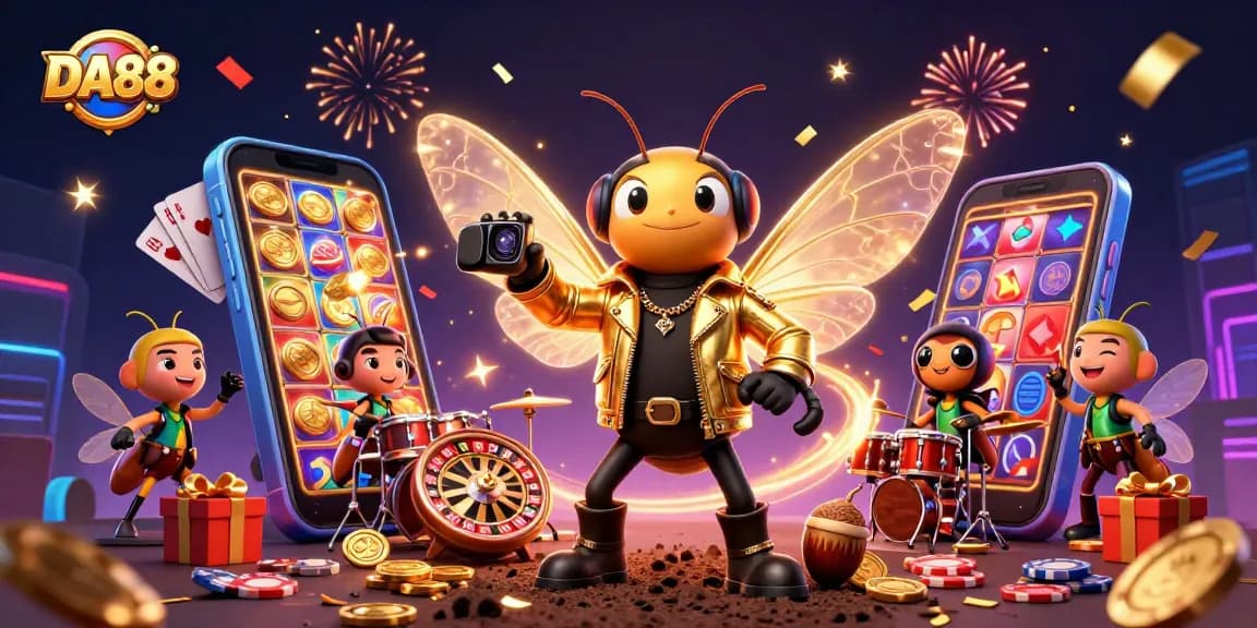 Engage with DA88's exciting casino adventure featuring vibrant characters and games!