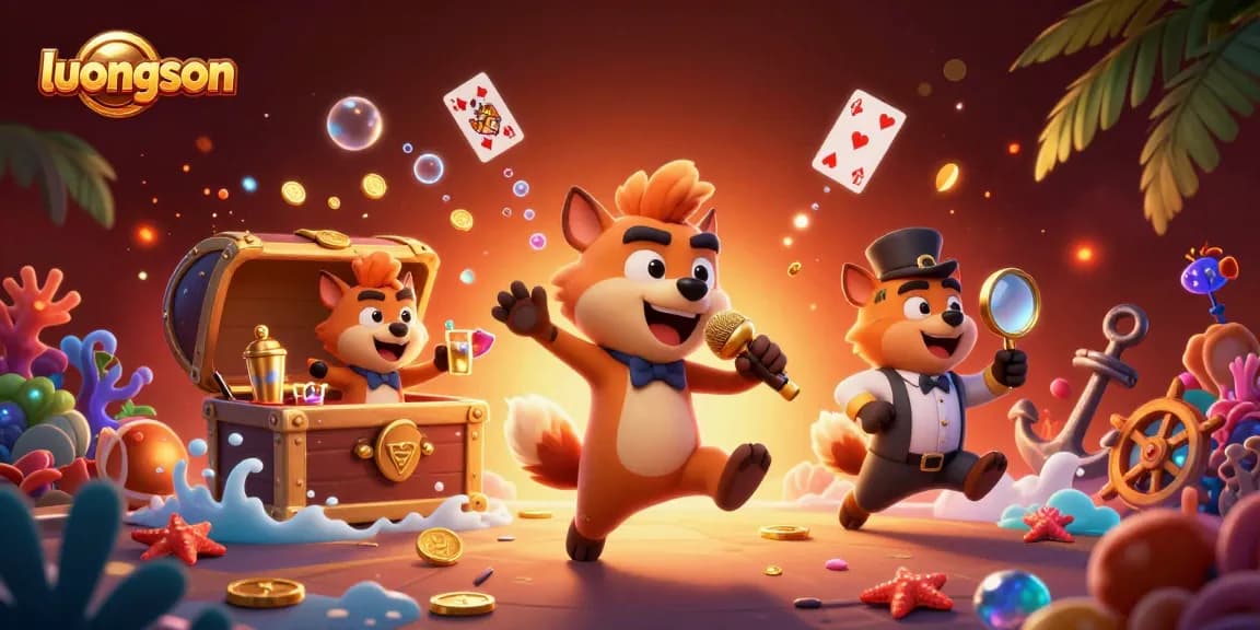Enjoy thrilling casino fun with luongson's vibrant hyena characters in a dynamic scene.