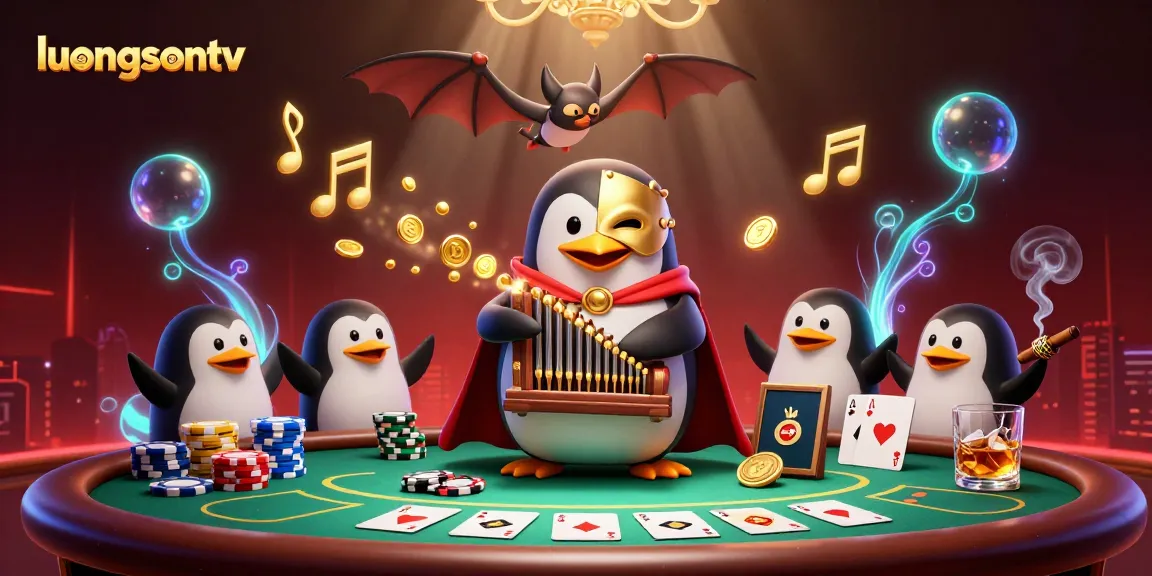 Experience dynamic gambling action with luongsontv as a phantom penguin gamely plays for golden rewards.
