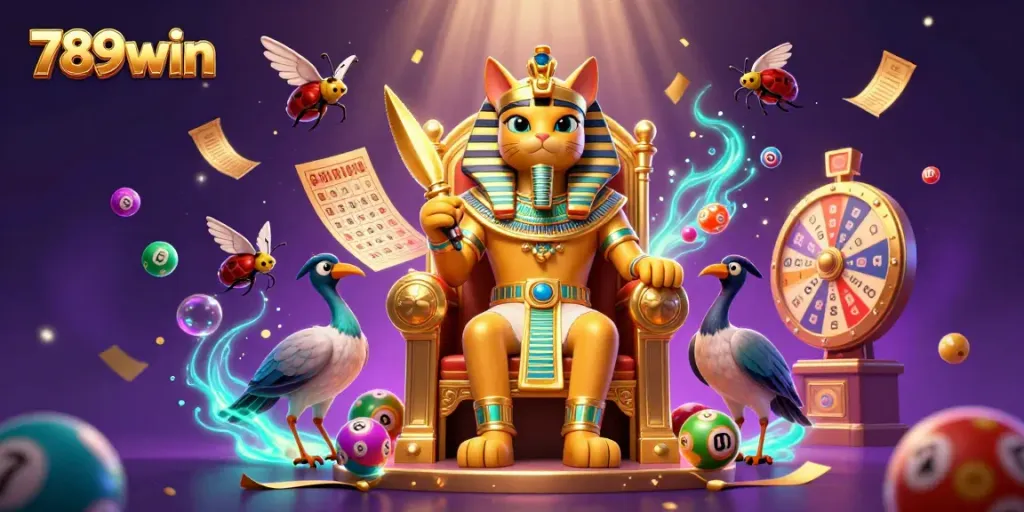 Experience the thrill of winning with 789win in this vibrant, illustrated casino scene.