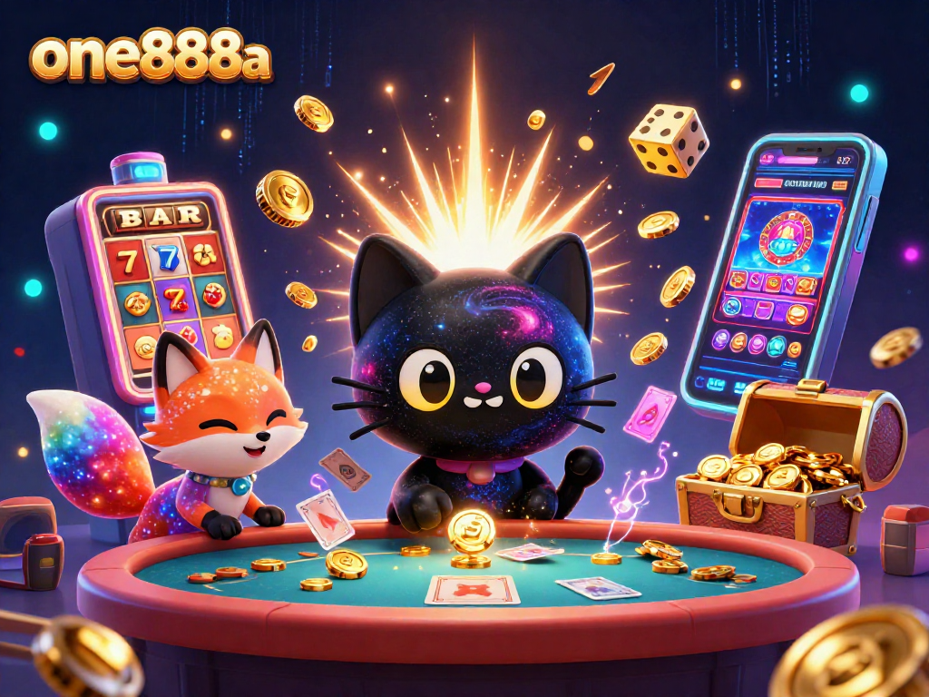 Experience thrilling casino action with one888a's vibrant cosmic gaming scene.
