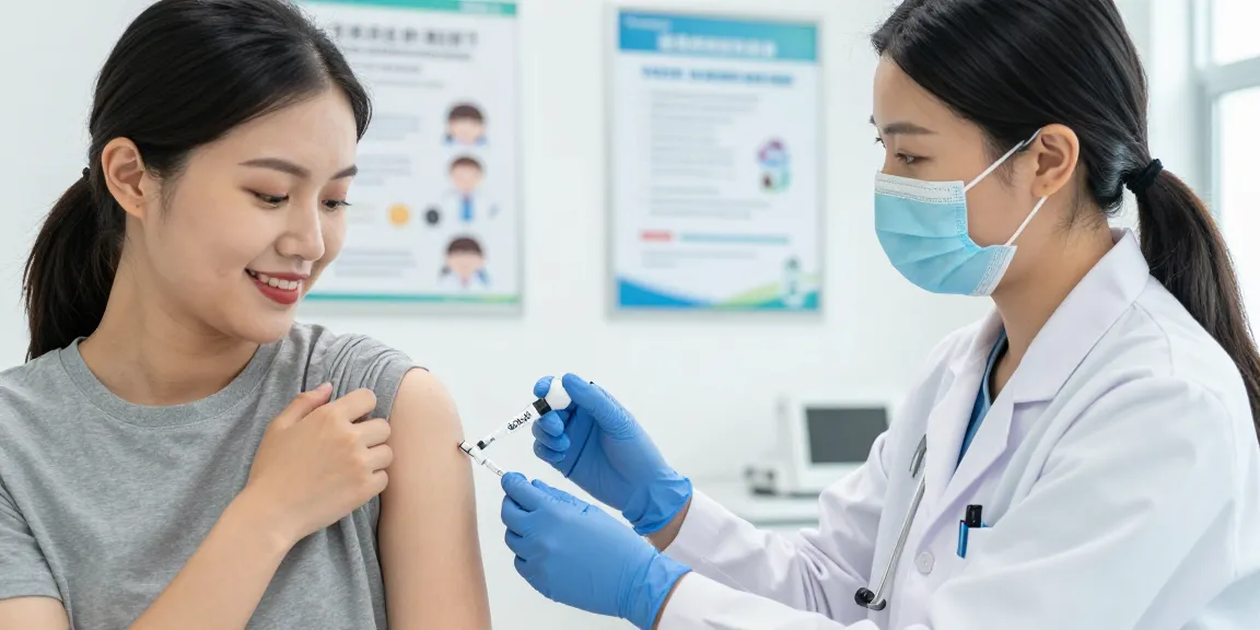 Shingrix vaccinatie in moderne kliniek met zorgprofessional en blije patiënt.