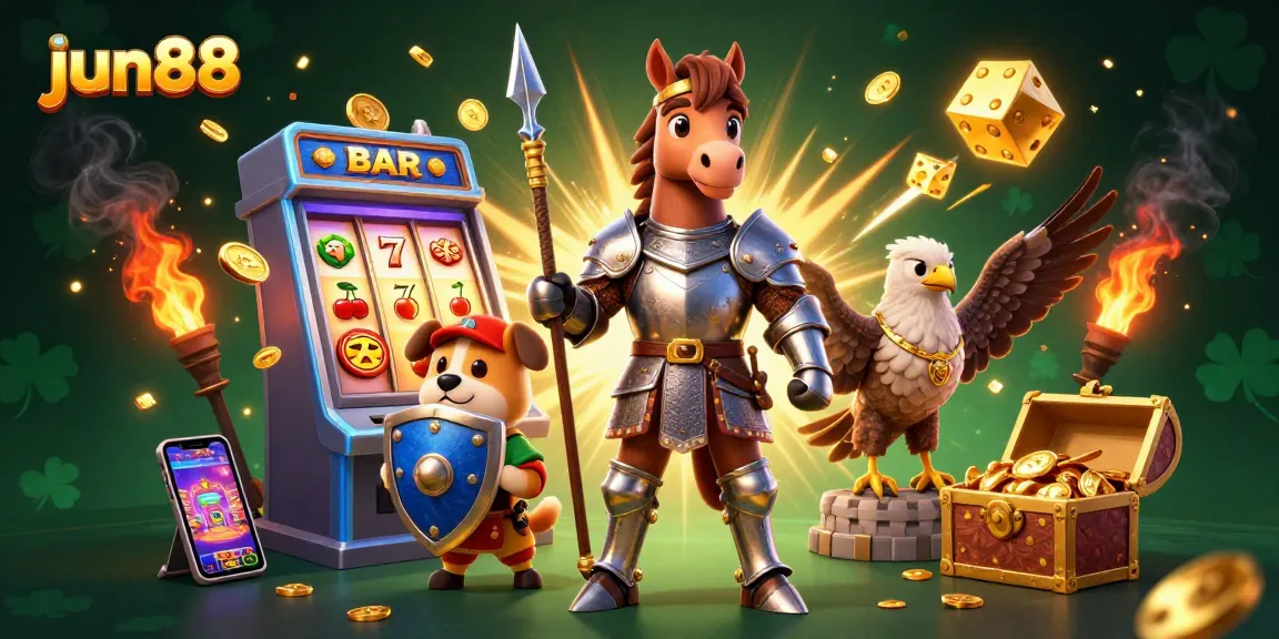 Experience the excitement of Jun88 casino with dynamic characters and exhilarating slots action.