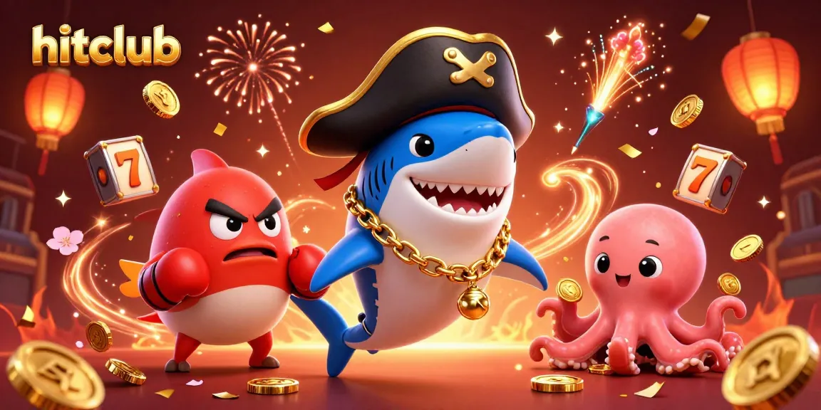 Experience the excitement of hitclub with the vibrant casino scene featuring cartoon characters and casino elements.
