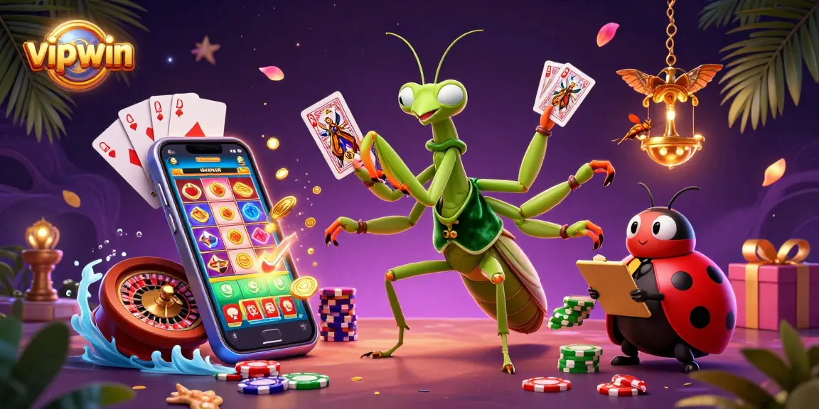 Engage in exciting gaming at vipwin with vibrant characters and dynamic casino elements.