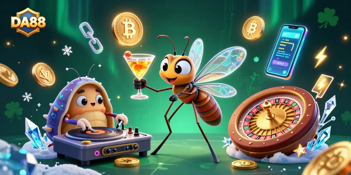 Spin for big wins with DA88 in a vibrant 3D casino scene showcasing exciting game elements.