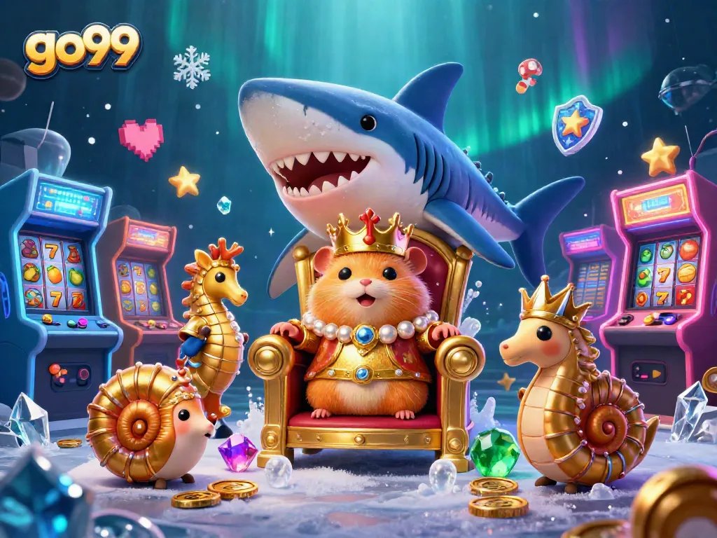 Spin the reels at go99 with a vibrant underwater scene featuring a hamster king