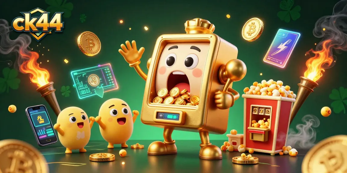 Experience entertainment excitement at ck44 with vibrant slot machines, crypto coins, and lively atmosphere
