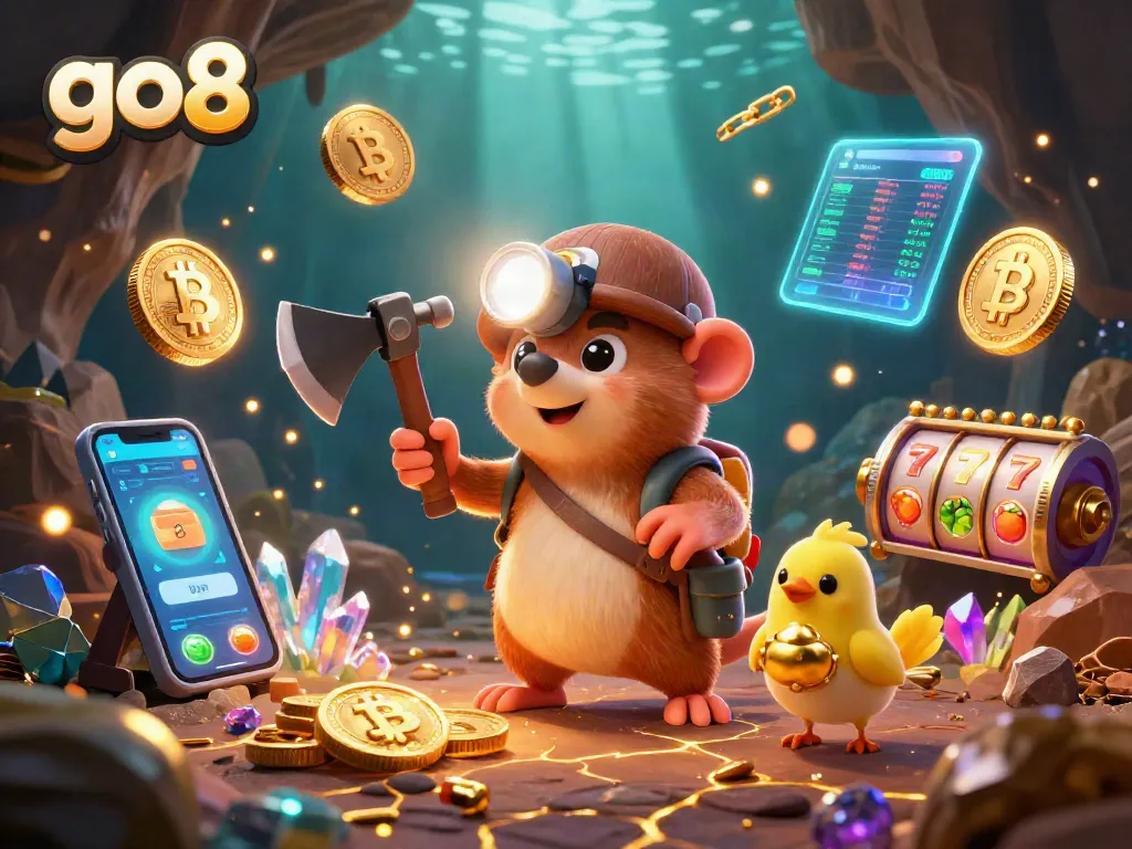 Engage with the exciting go8 casino universe featuring a mining mole, treasures, and slot mechanics.
