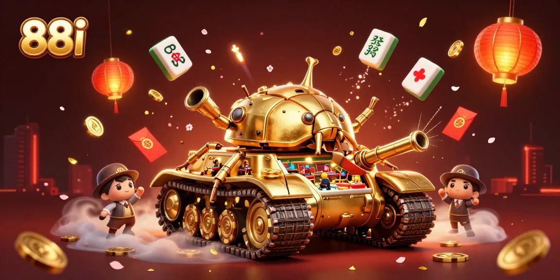 Experience thrilling gameplay at 88i with a vibrant casino illustration featuring unique elements.
