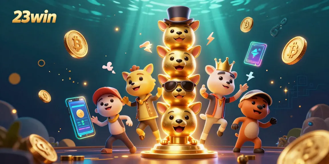 Experience the thrill of 23win with colorful gaming elements and vibrant characters.