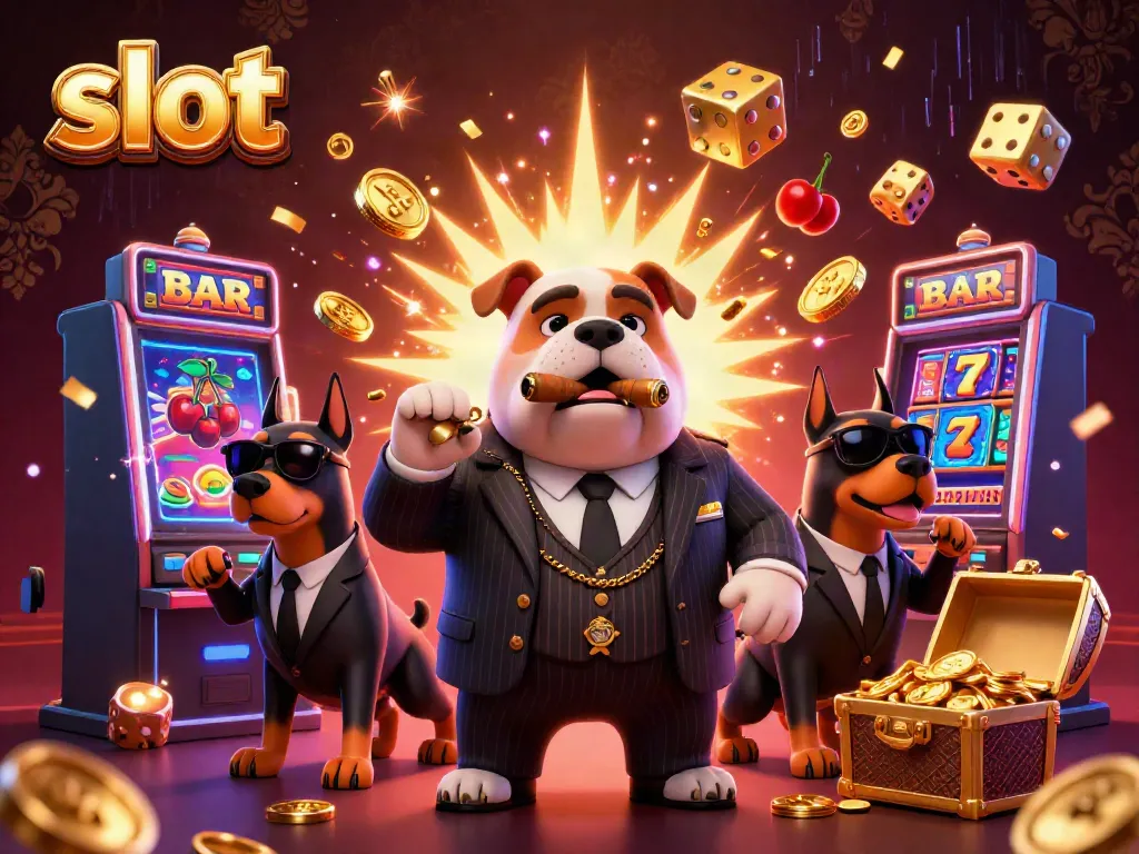 Engaging slot scene with cartoon characters celebrating massive jackpot win in a vibrant casino.