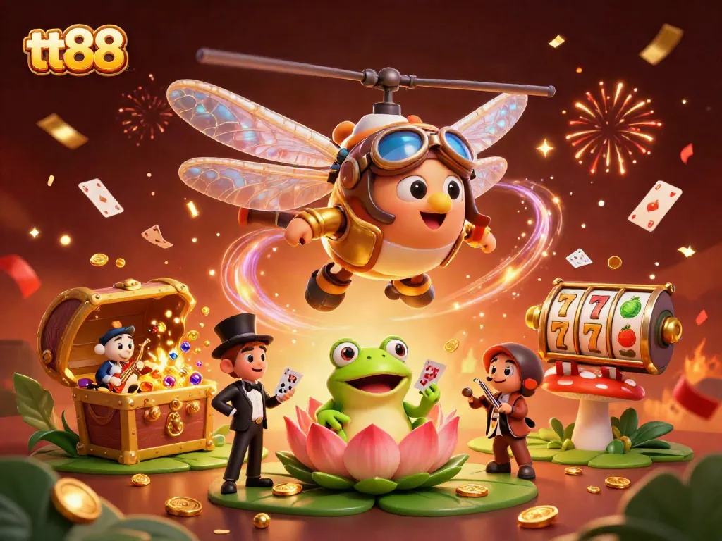 Experience thrilling gameplay with tt88 at the vibrant lily pad casino with dynamic slot symbols.