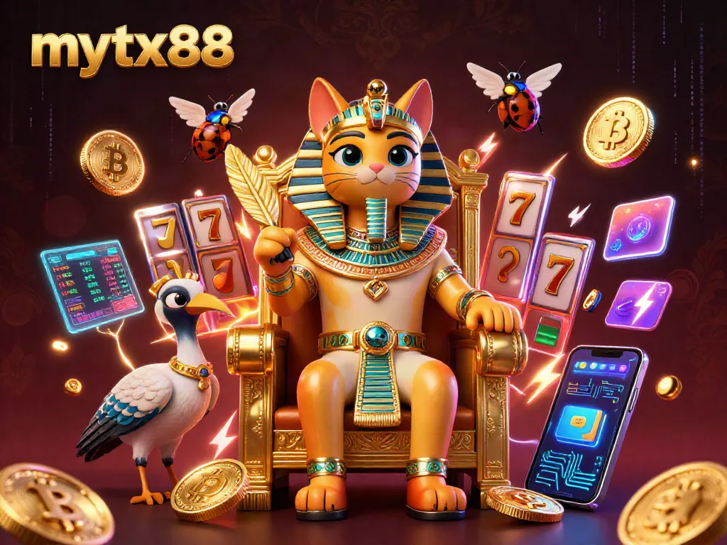 Enjoy thrilling slots with mytx88 featuring a glamorous Egyptian theme and crypto elements.