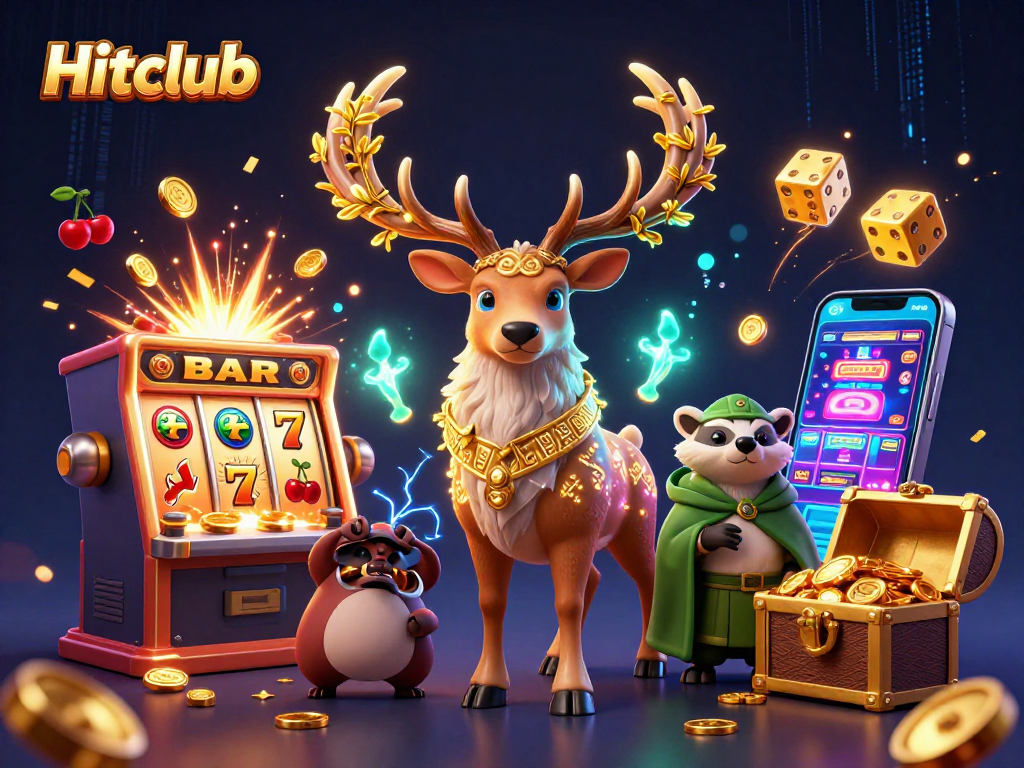 Hitclub's thrilling game experience with a Celtic druid stag and jackpot explosion features