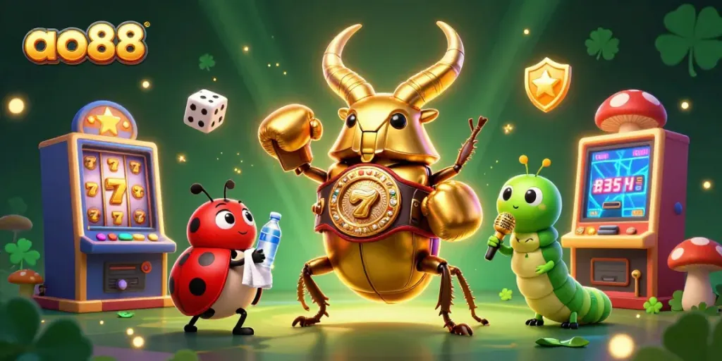 Experience exciting gameplay at ao88 with dynamic slot machines and vibrant characters in a thrilling casino scene.