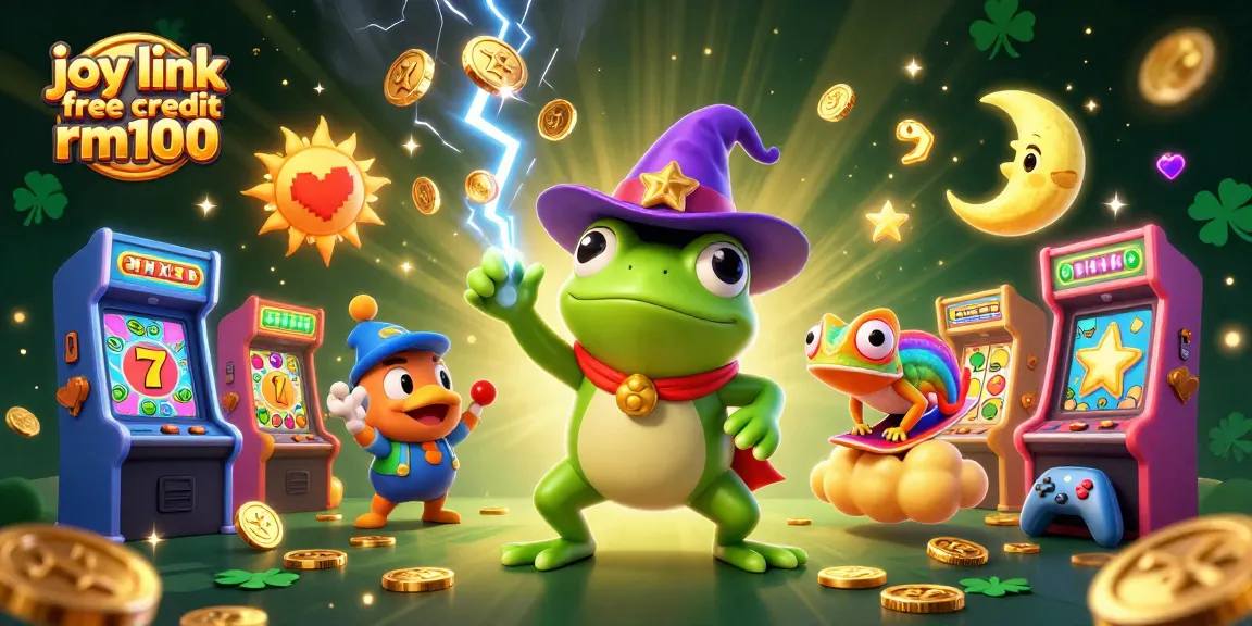 Join the thrill of joy link free credit rm100 with a vibrant casino scene of magic and winning moments.
