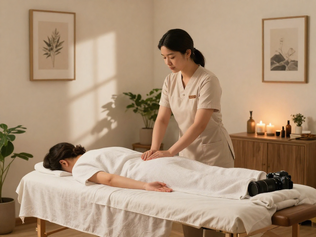 Experience a relaxing 강남출장마사지 in a serene home environment with a professional therapist.