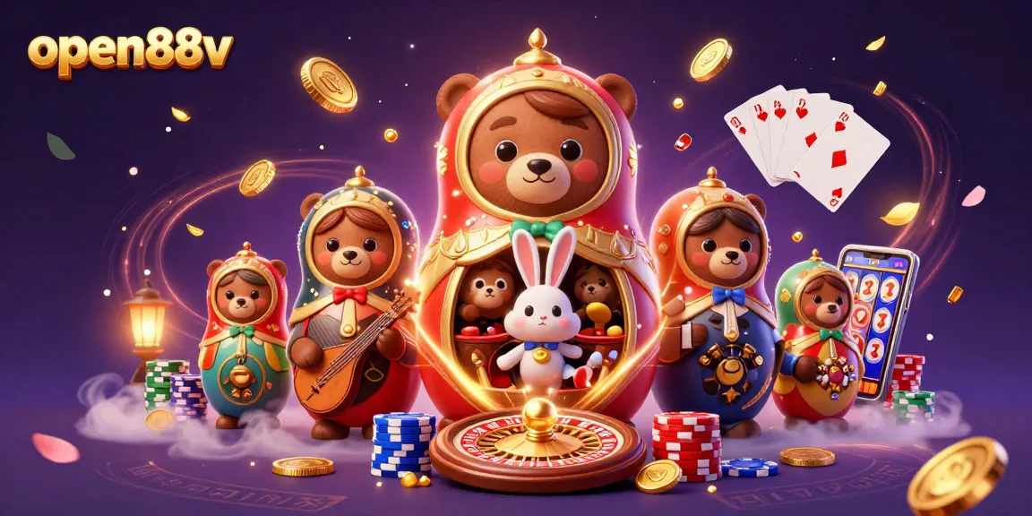 Engage with open88v through a vibrant casino experience featuring animated characters and dynamic gaming elements.