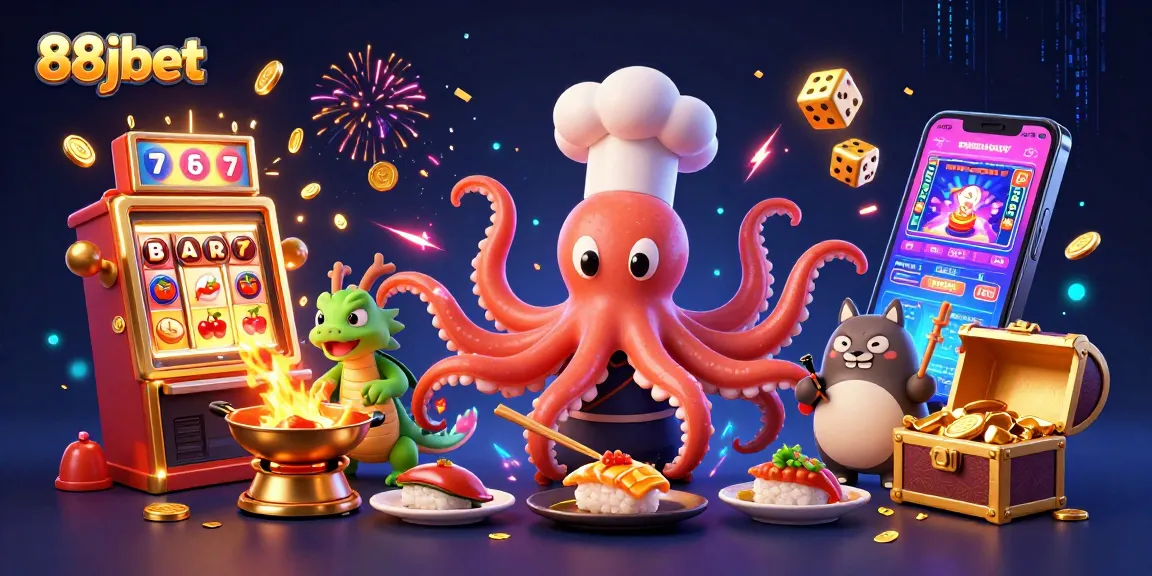 Bring winning fun to the game lobby with 88jbet’s vibrant casino-themed art.