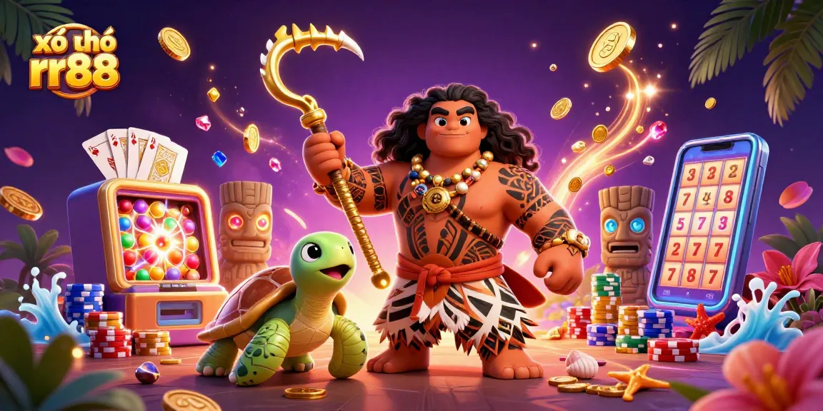 Experience xổ số rr88 excitement with vibrant lottery elements and dynamic cartoon characters.
