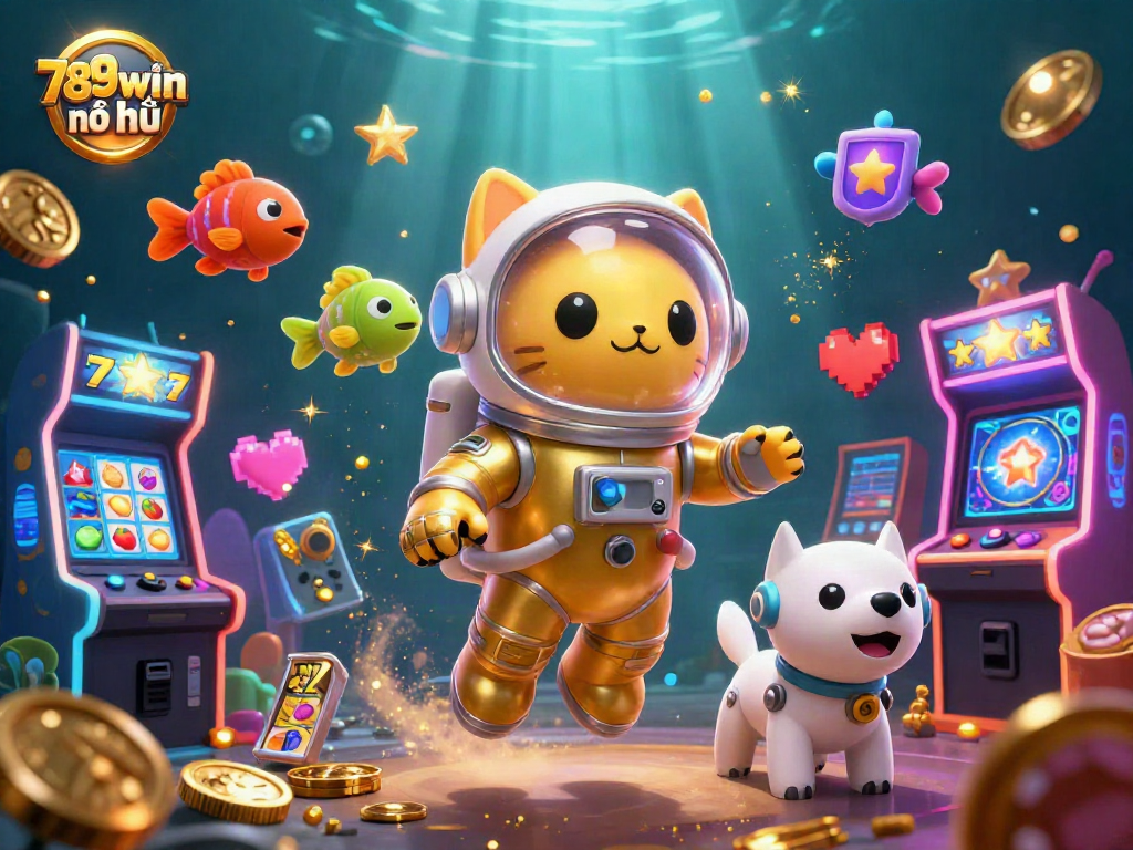 Spin the reels with excitement at 789win nổ hũ - a vibrant casino scene featuring unique gambling elements.