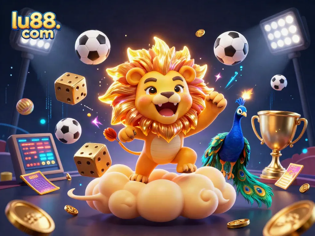 Experience dynamic winning strategies at lu88. com with a vibrant casino illustration showcasing exciting games.