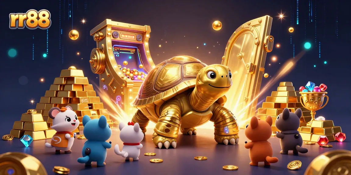 Experience thrilling gameplay at rr88 with our colossal golden tortoise pitting players against exciting casino elements.