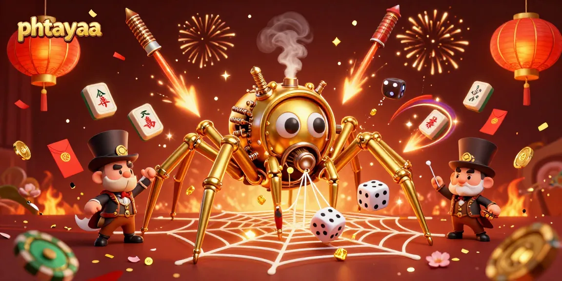 Phtayaa capturing luck and excitement with themed 3D casino elements in a vibrant scene.