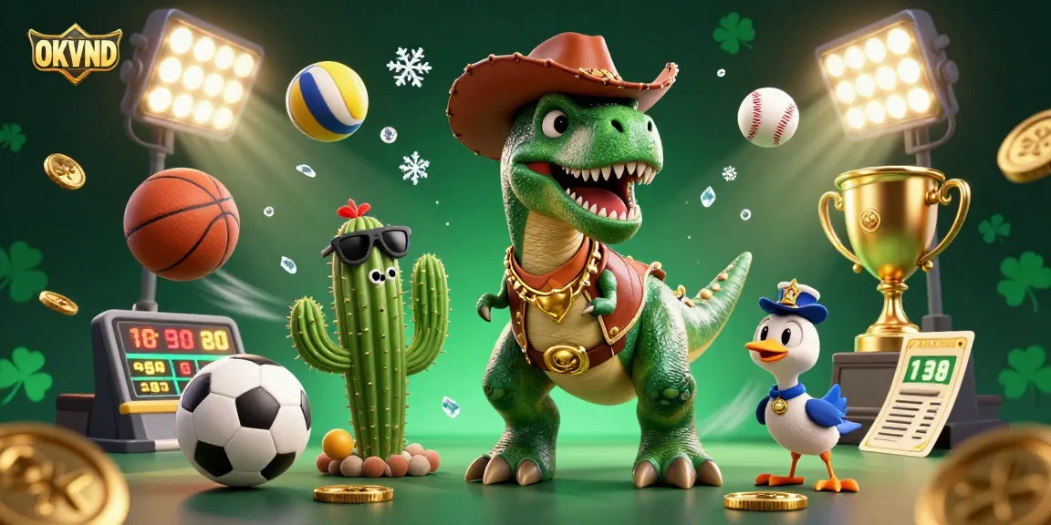 OKVND offers thrilling sports betting adventures with lively cartoon characters and dynamic game elements.