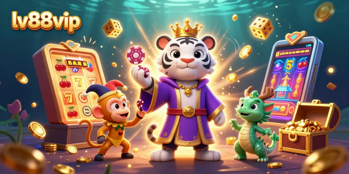 Win big with lv88vip in a captivating online casino scene featuring exciting game elements.
