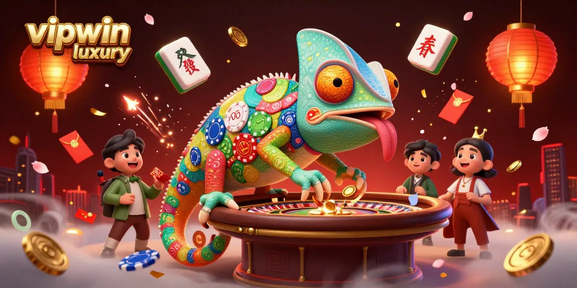 Experience the excitement of vipwin luxury with dynamic casino elements and vibrant 3D characters.