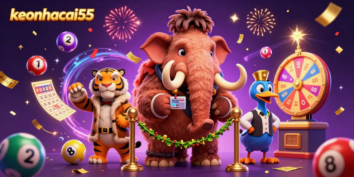 Join the excitement of keonhacai55 with vibrant gambling elements and engaging characters in a thrilling casino scene.