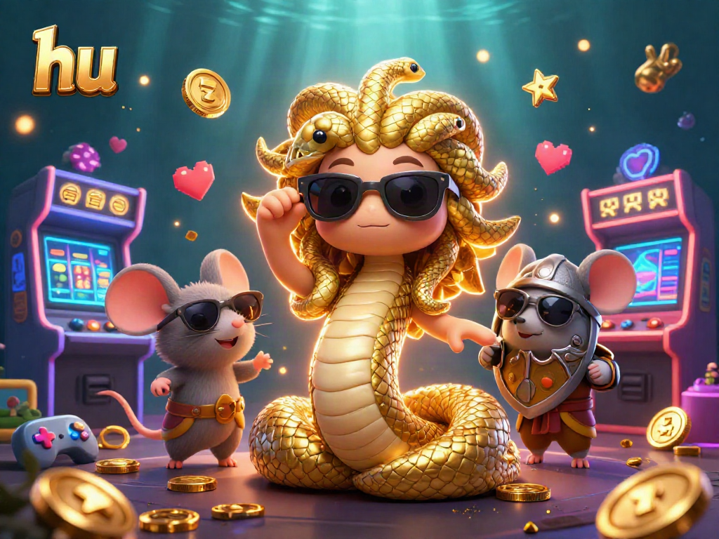 Engage with hu's vibrant casino world featuring a friendly Medusa, a warrior mouse, and groundbreaking game elements.
