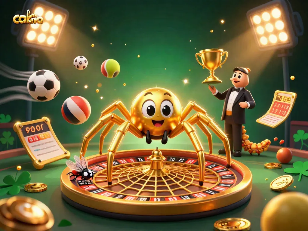 Experience thrilling action with cakhia as golden characters and sports collide in a dynamic casino scene.