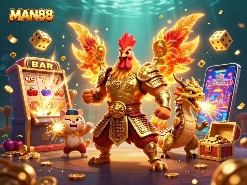 Experience thrilling jackpots at MAN88, where fantasy characters meet vibrant casino action.