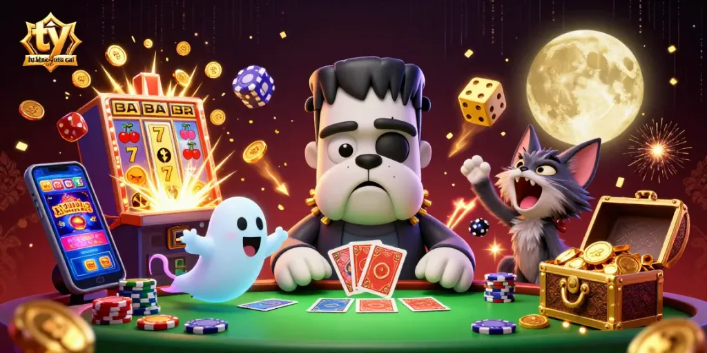 Catch the action of ty le keo nha cai as a bulldog dealer captivates players at a lively casino.