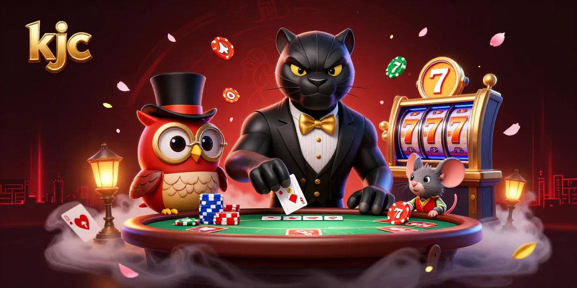 Engage in exciting poker games with kjc, featuring elegant characters and dynamic casino elements.