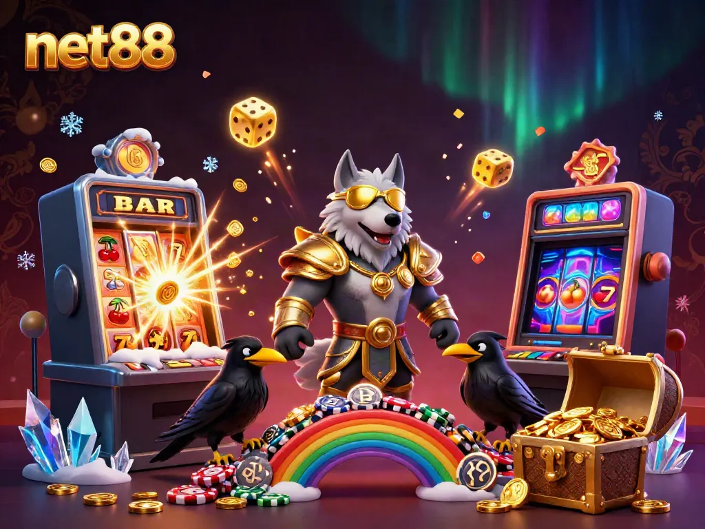 Win big with net88 at a dynamic casino scene featuring legendary Norse characters and games.