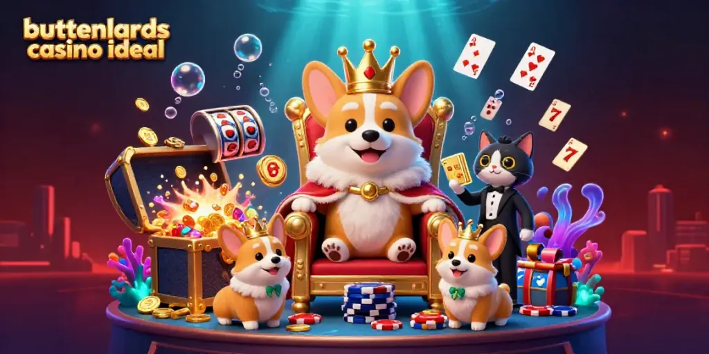 Experience the excitement of buitenlands casino ideal with a royal corgi amidst sparkling games.