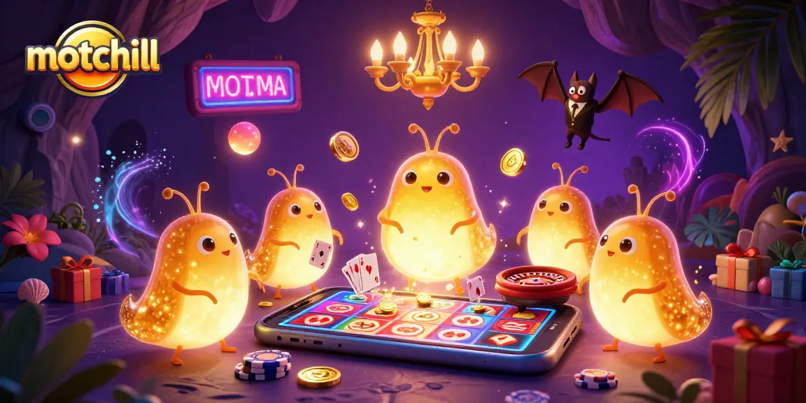 Light up your gaming with motchill's colorful scene of glowworms in a casino.