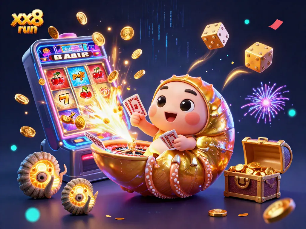 Spin the xx8 run roulette with vibrant 3D casino elements in a captivating jackpot scene.