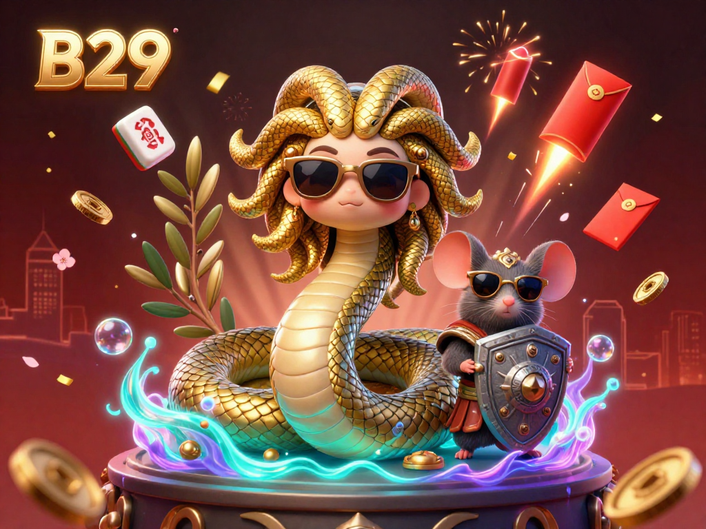 B29 casino offers an engaging gaming experience with Medusa and fun casino elements like spinning coins.