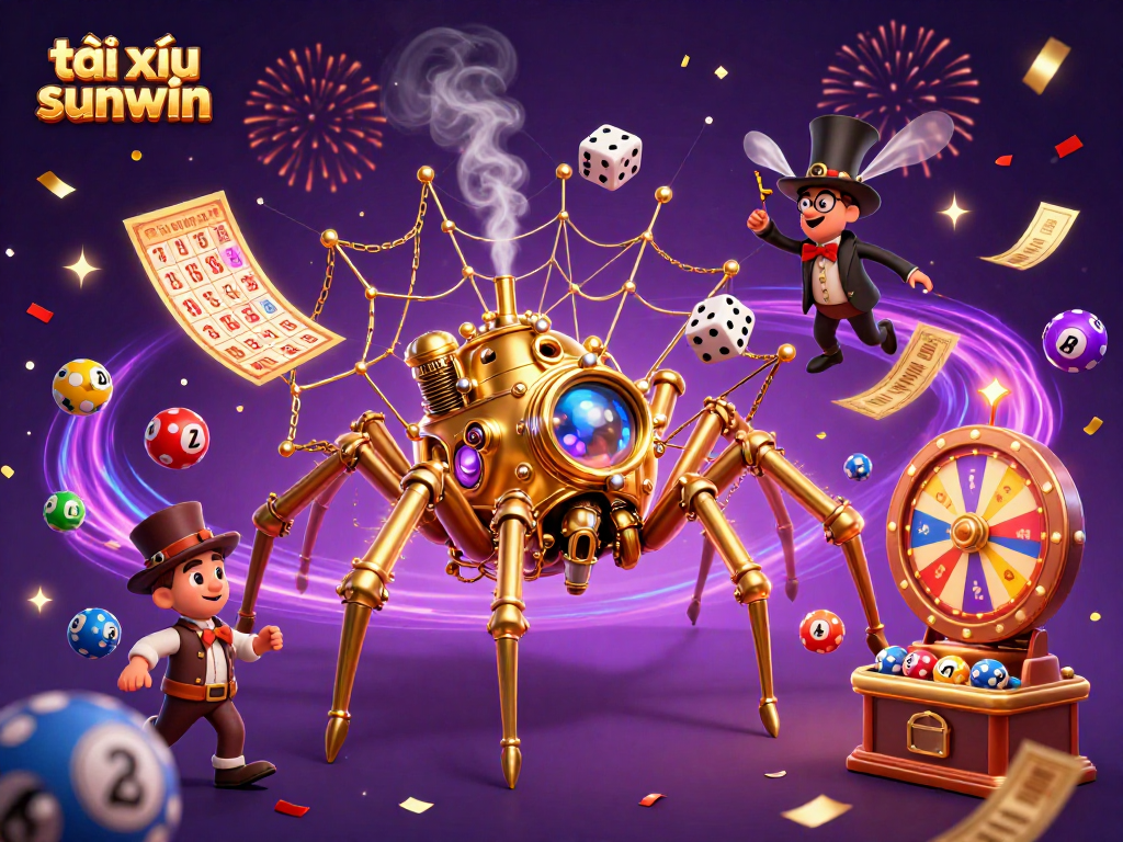 Experience the thrill of tài xỉu sunwin with a steampunk-themed 3D casino illustration.