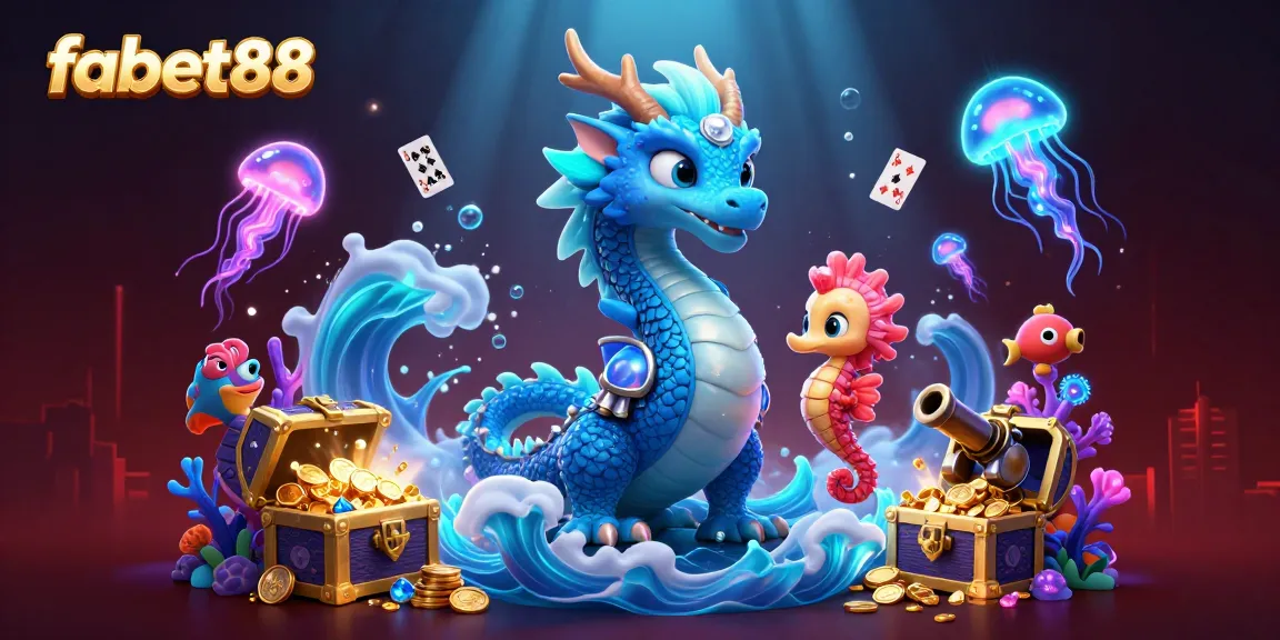 Bet on thrilling adventures with fabet88, showcasing a vibrant underwater casino scene.