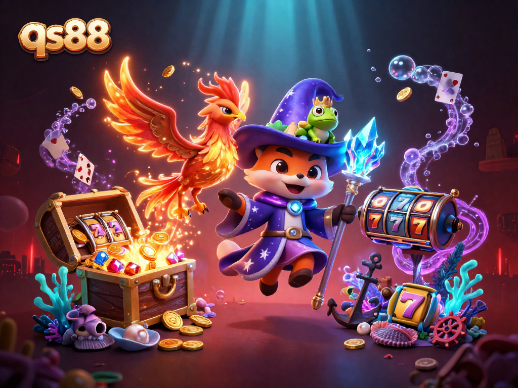 Experience thrilling gameplay with qs88's exciting slots featuring gold coins and vibrant lucky 7s.