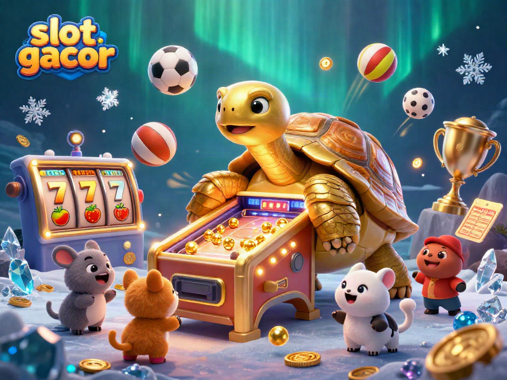 Engage with slot gacor through dynamic gaming elements in this lively casino scene.