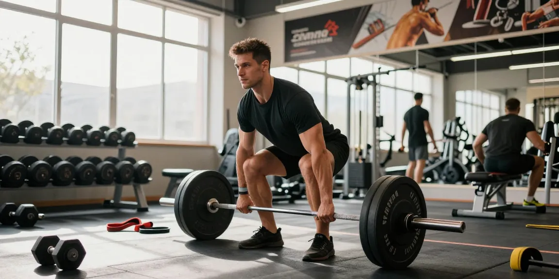 Athlete performing a deadlift in a gym, showcasing Prime Pharma Steroiden's strength-enhancing benefits.