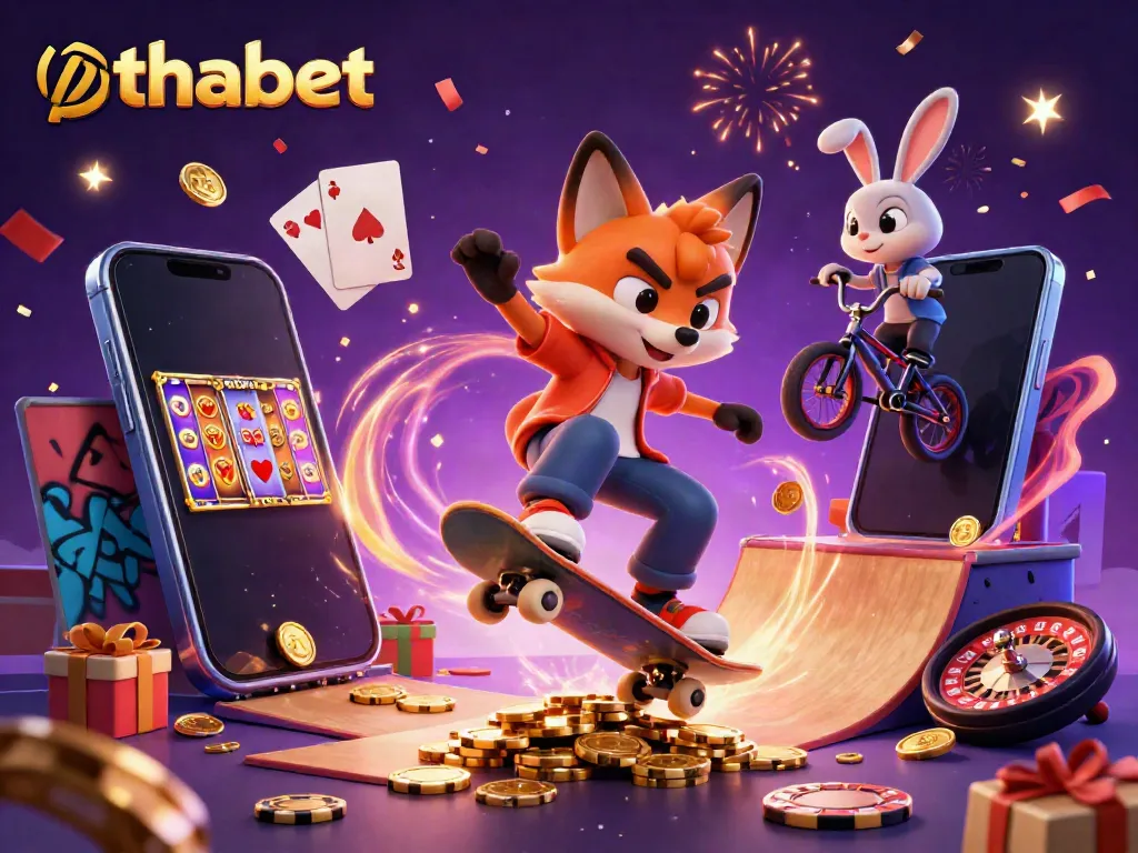 Experience vibrant gambling action at thabet with a dynamic 3D casino illustration!